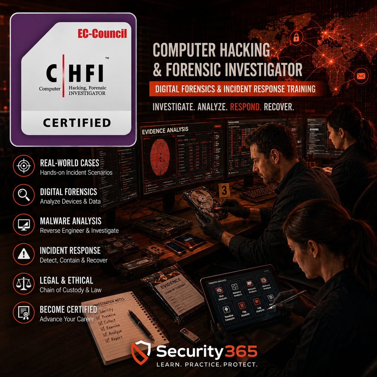 EC-Council CHFI Exam Voucher + Official eCourseware + Vietnamese Video + iLab (30% off)